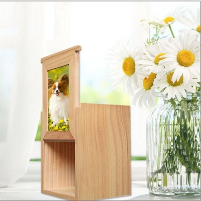 Pet wooden urn